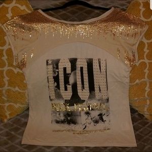 Authentic Icon Oversized Sequin T-shirt